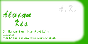 alvian kis business card